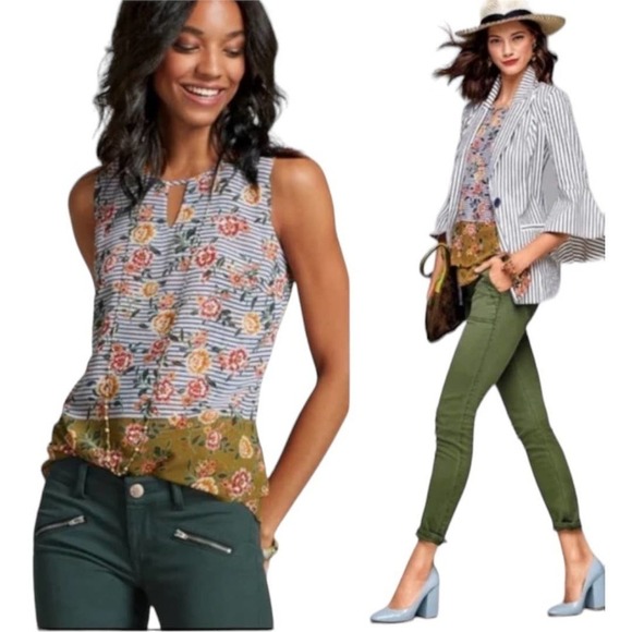 Cabi Penelope Top in Abstract Floral M - Picture 1 of 12